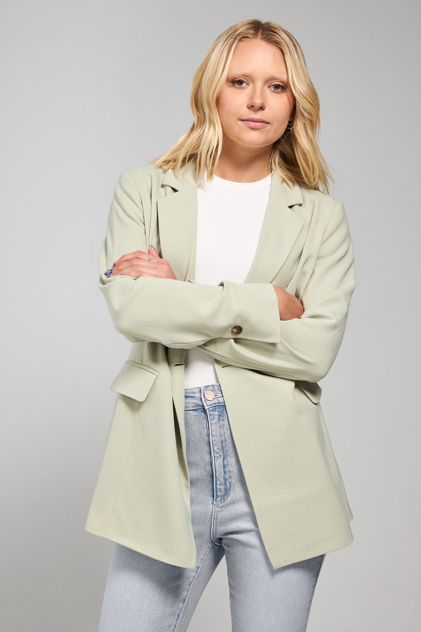 Villa Blazer - Soft Mint by Esmaee - in XS | SWAACE