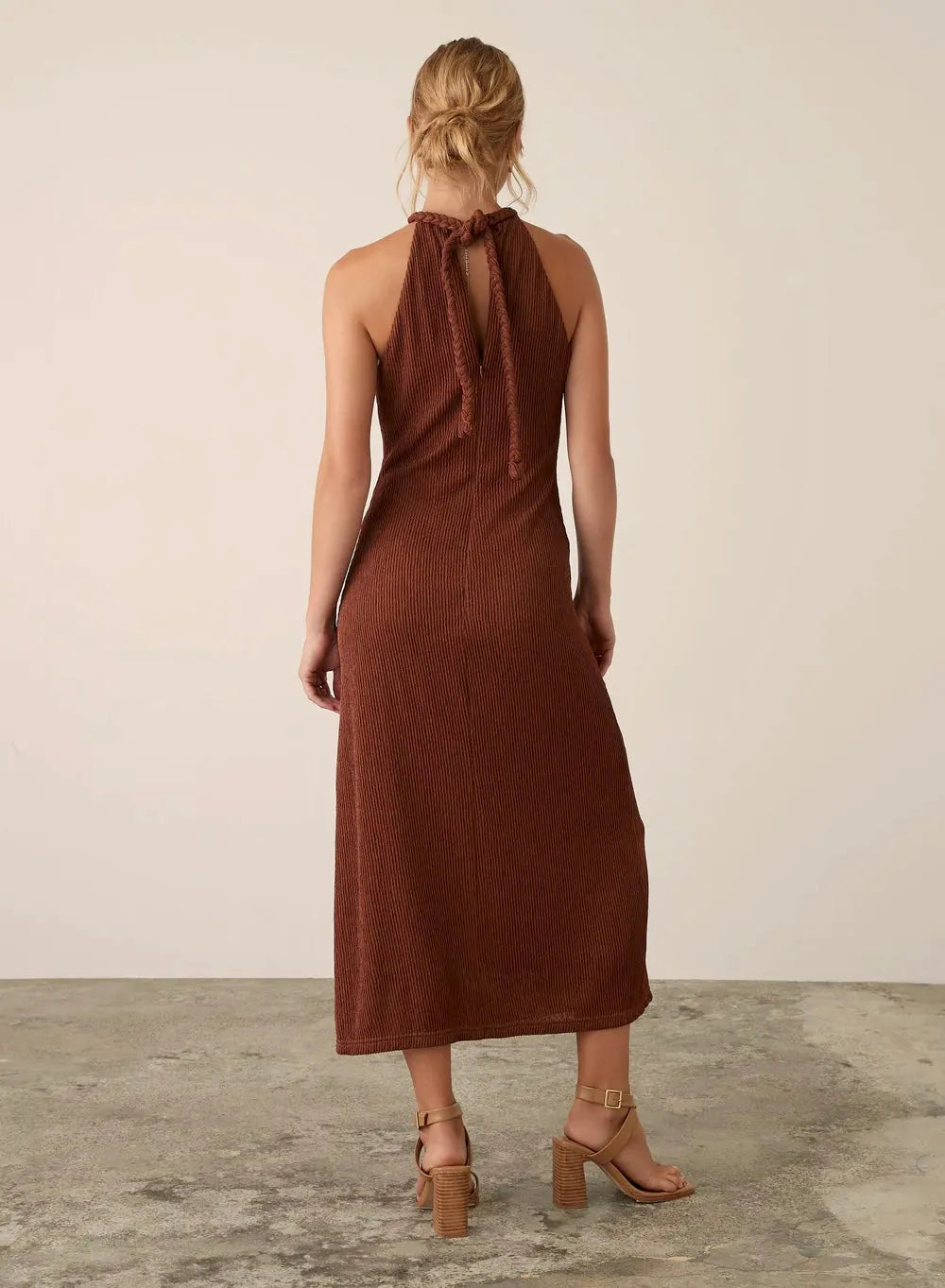 Elka Dress Bronze - Esmaee
