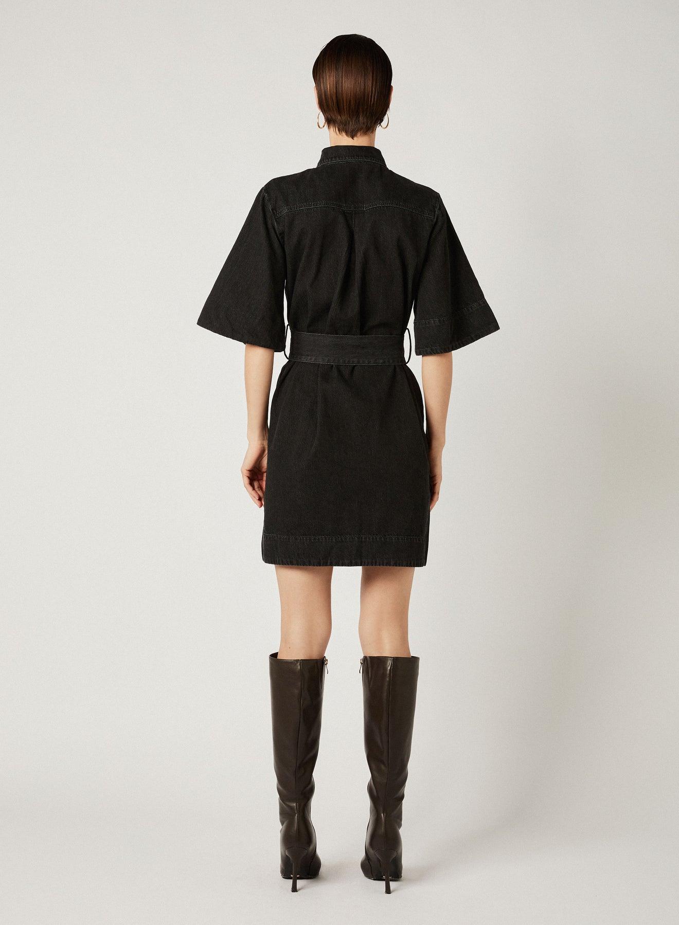 Fleetwood Denim Dress - Midnight by Esmaee - in XS | SWAACE