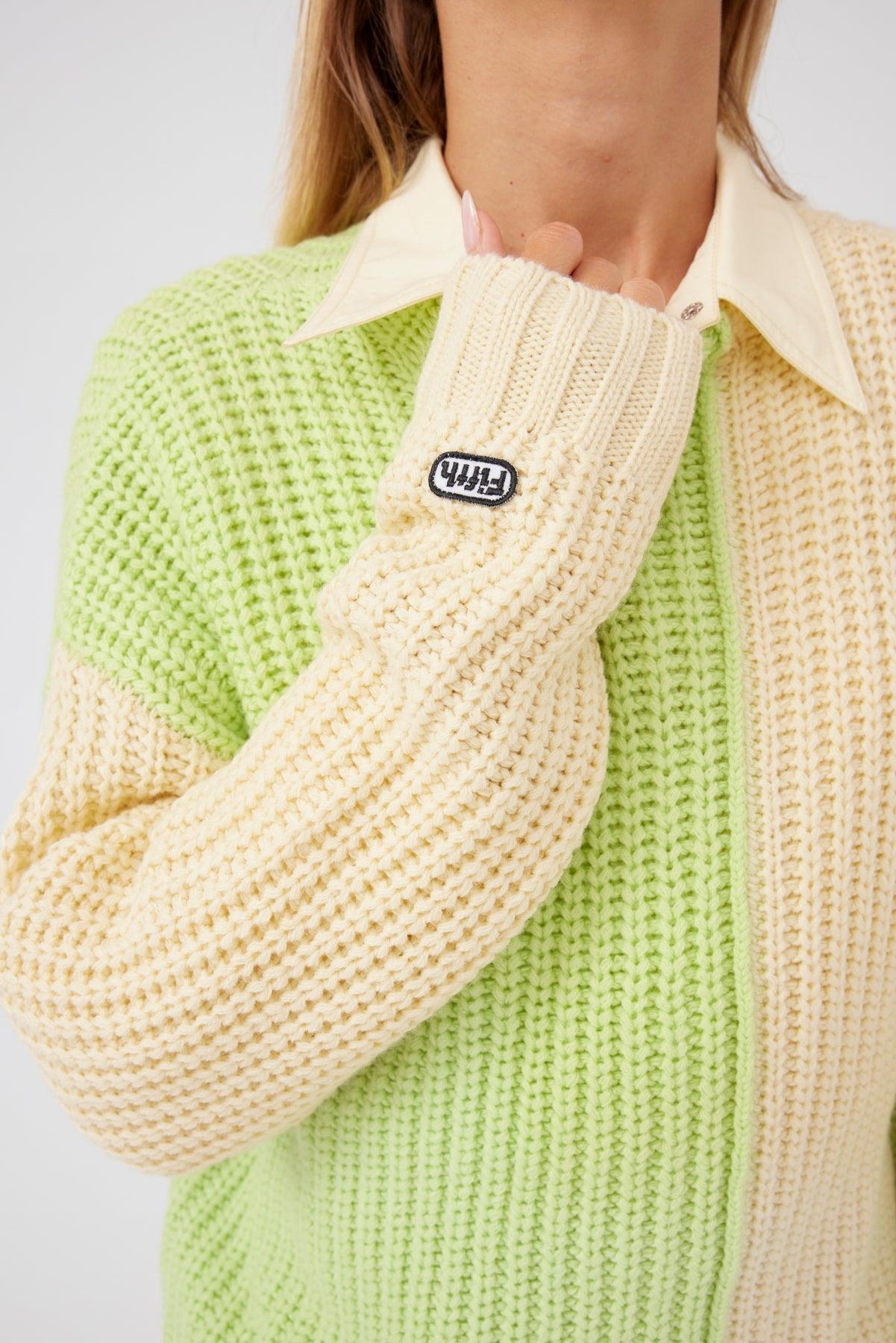 Awakening Knit - Cream Lime by The Fifth Label - in XS | SWAACE