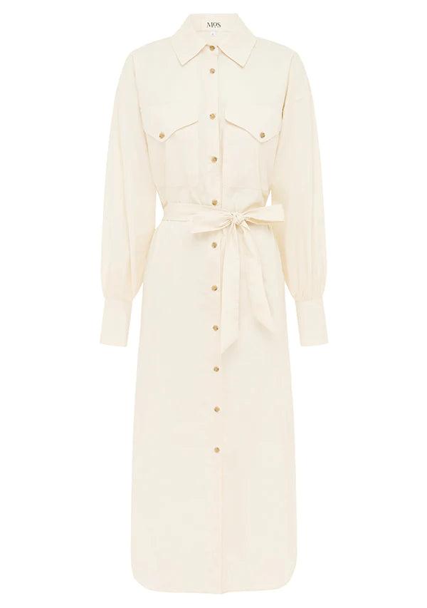 Wanderer Midi Dress - Ivory by MOS The Label - in 6 | SWAACE