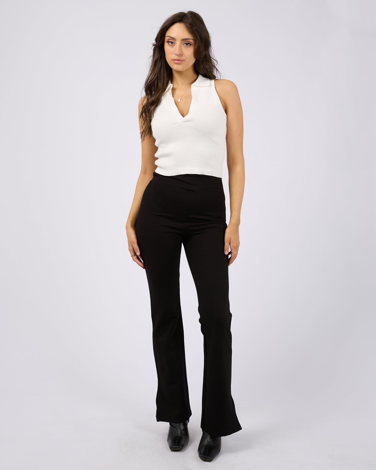 Jenner Side Split Pant - Black