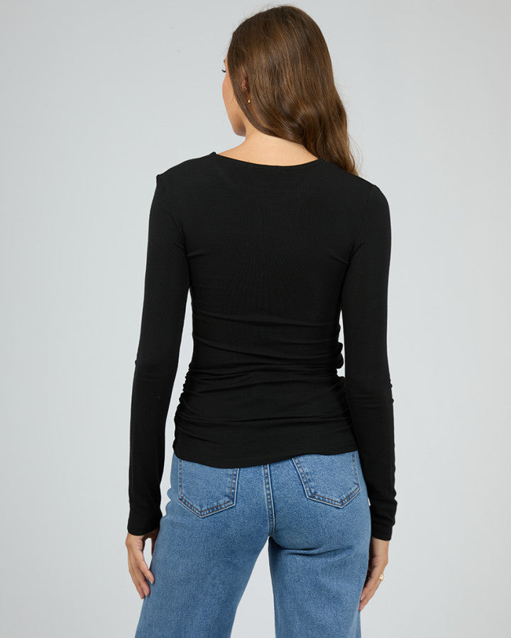 Kylie Long Sleeve Top - Black
