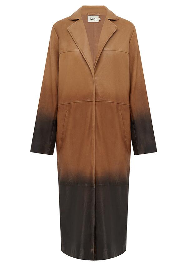 Eloise Ombre Leather Coat by MOS The Label - in 6 | SWAACE