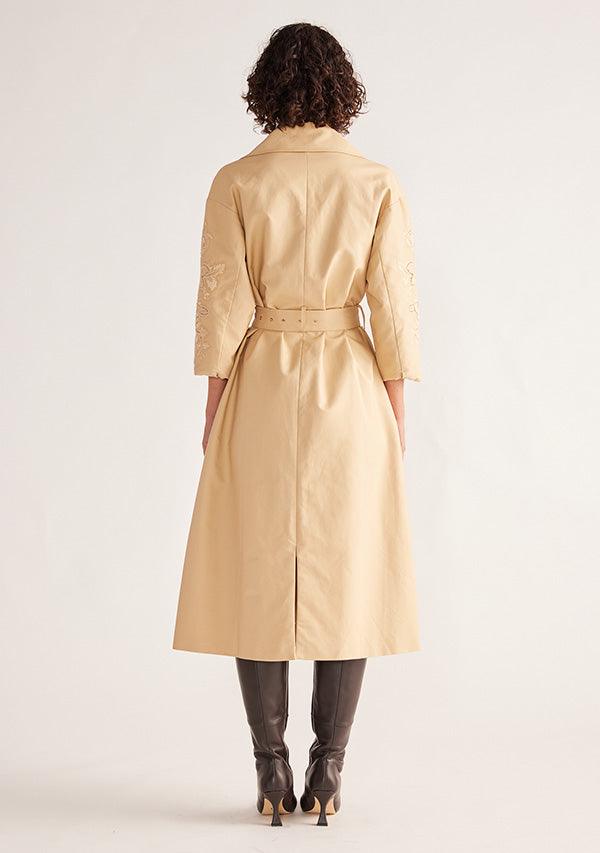 Louise Embroidery Trench - Beige by MOS The Label - in 6 | SWAACE