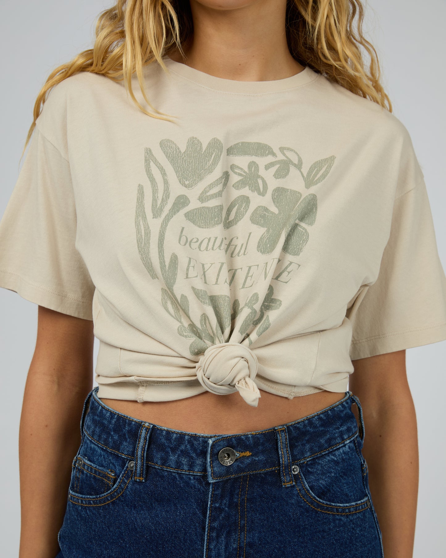 Stencil Tee - Natural