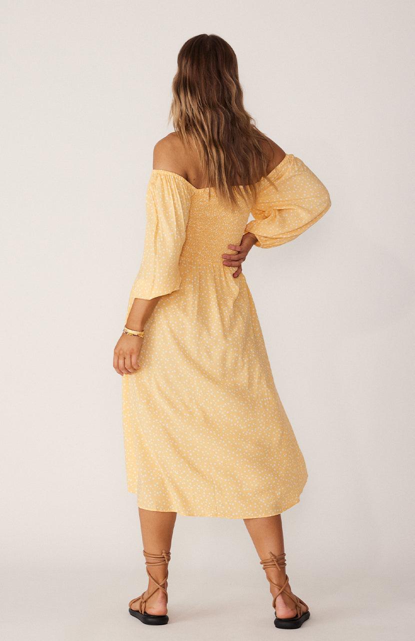 Devon Midi Dress - Marigold Speckle by Cartel & Willow - in XS | SWAACE