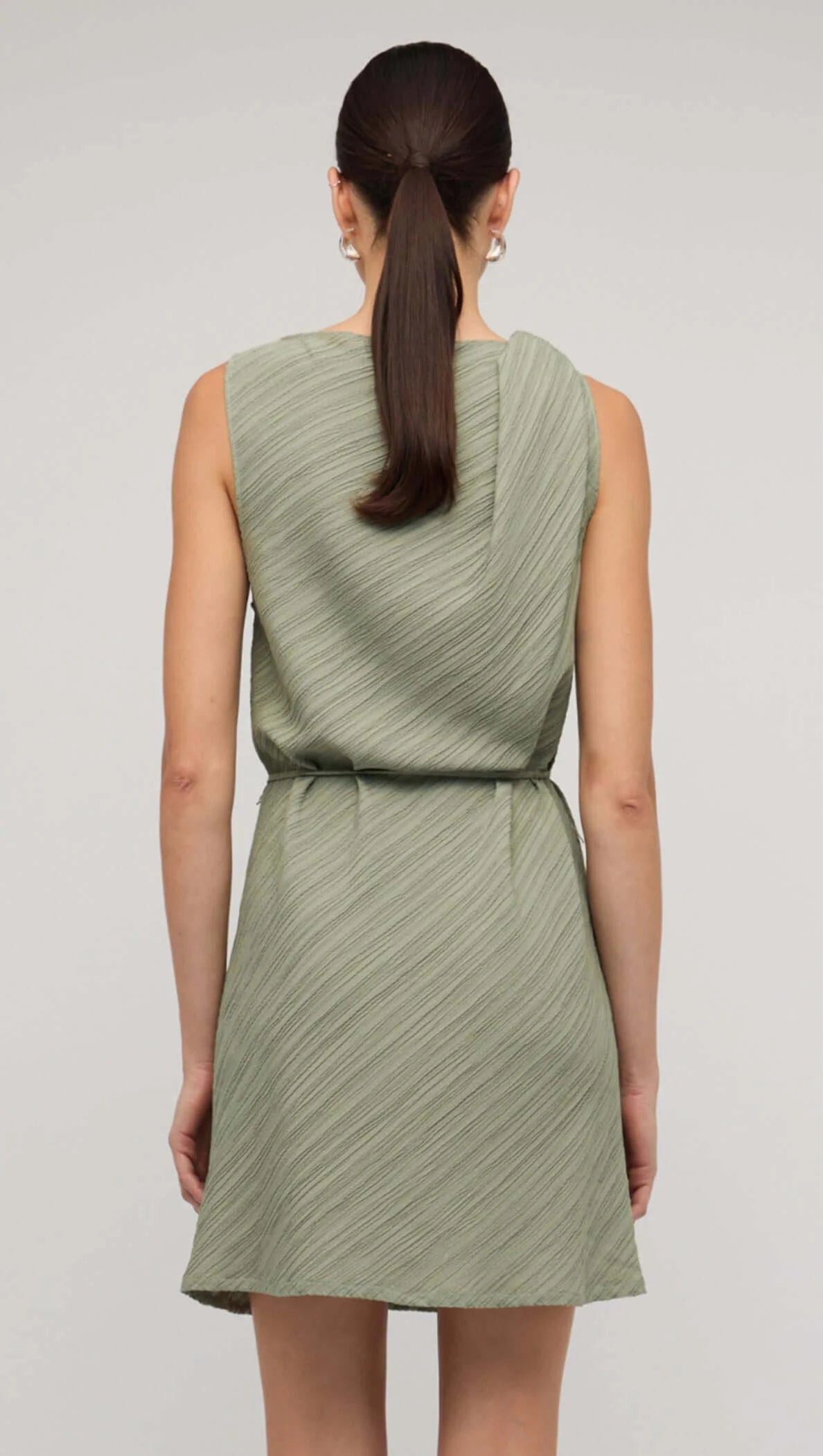 Amira Twist Mini Dress - Sage