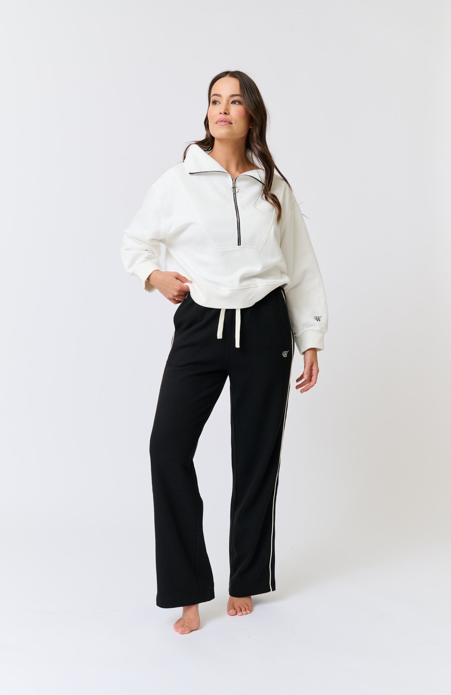 Lena 1/4 Zip Sweater - Cream