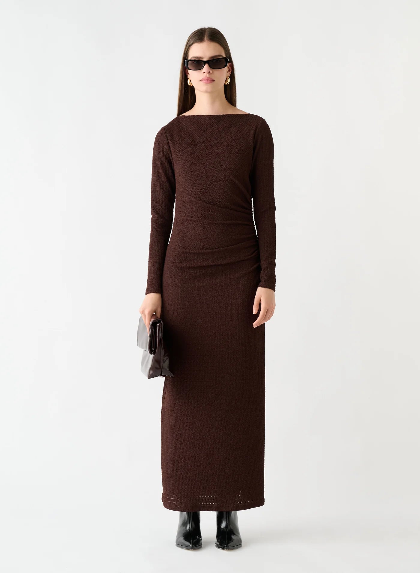 Lulea Midi Dress - Coffee