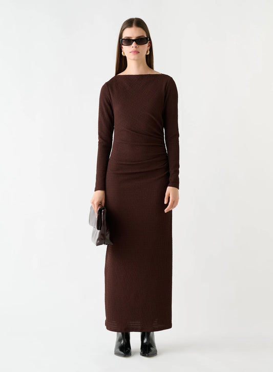 Lulea Midi Dress - Coffee