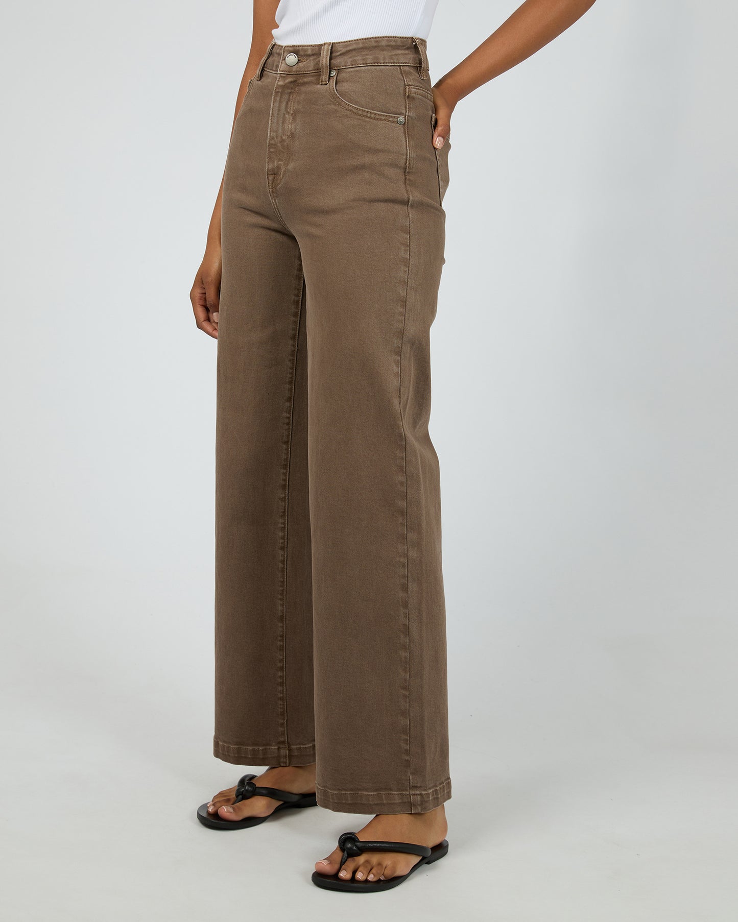 Jacqui Wide Leg Jeans - Coco