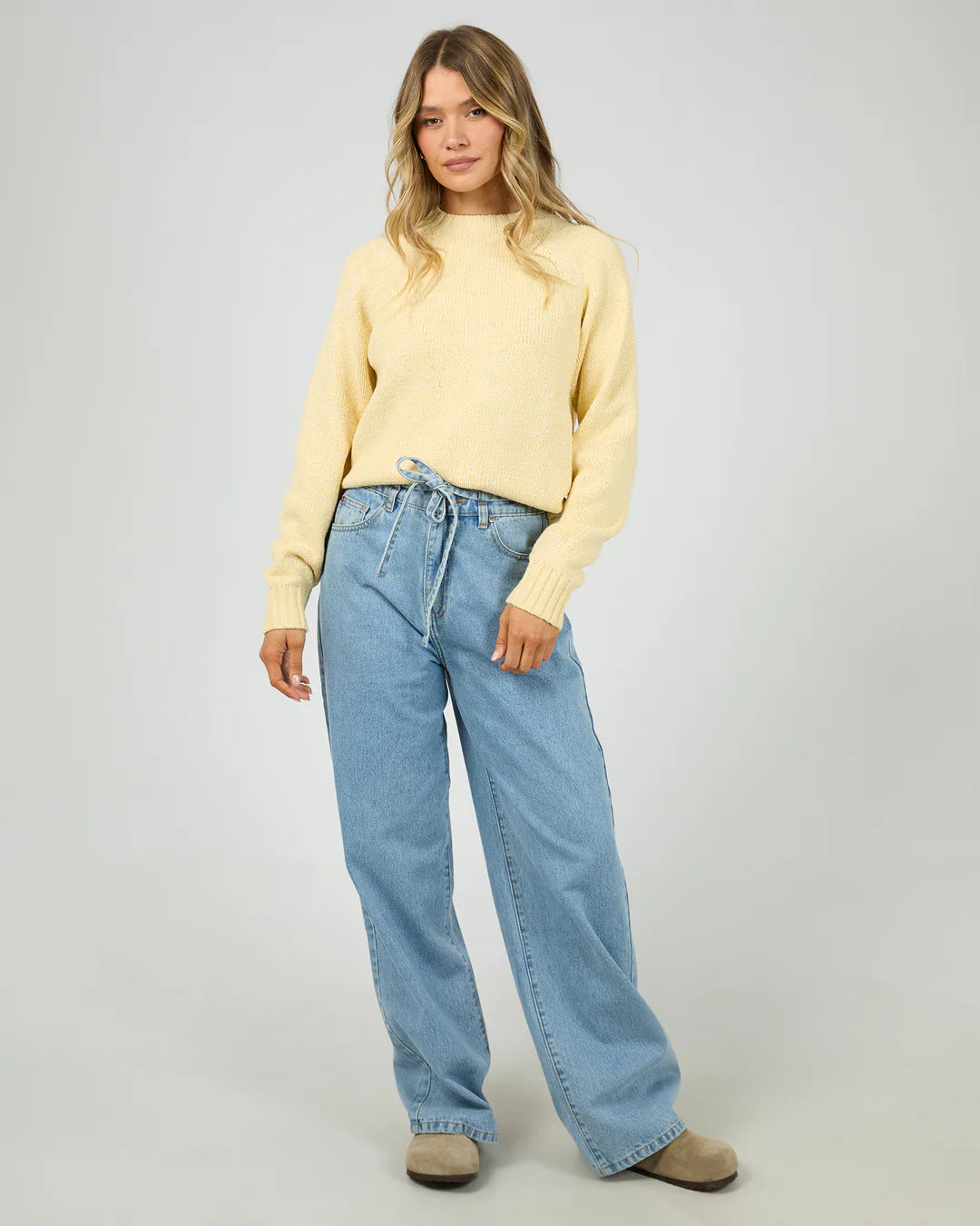Talullah Crew Knit Jumper - Yellow