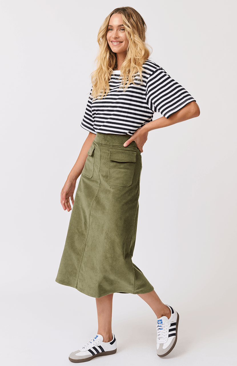 Astrid Skirt - Thyme by Cartel & Willow - in XS | SWAACE