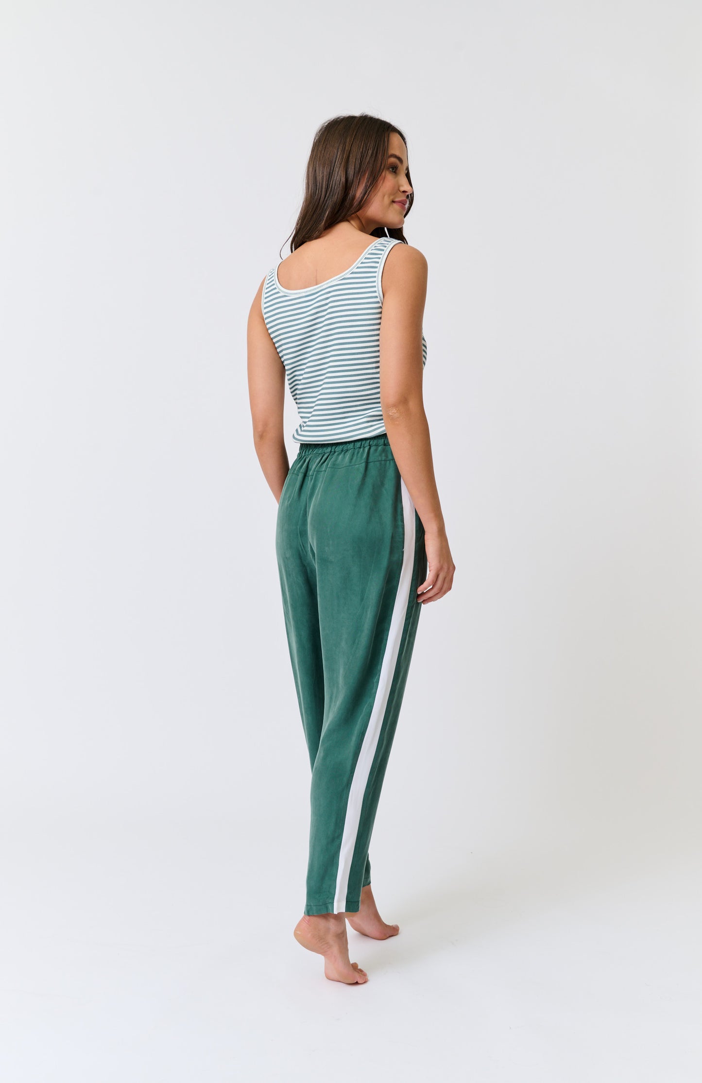 Calista Tank - Jade Stripe