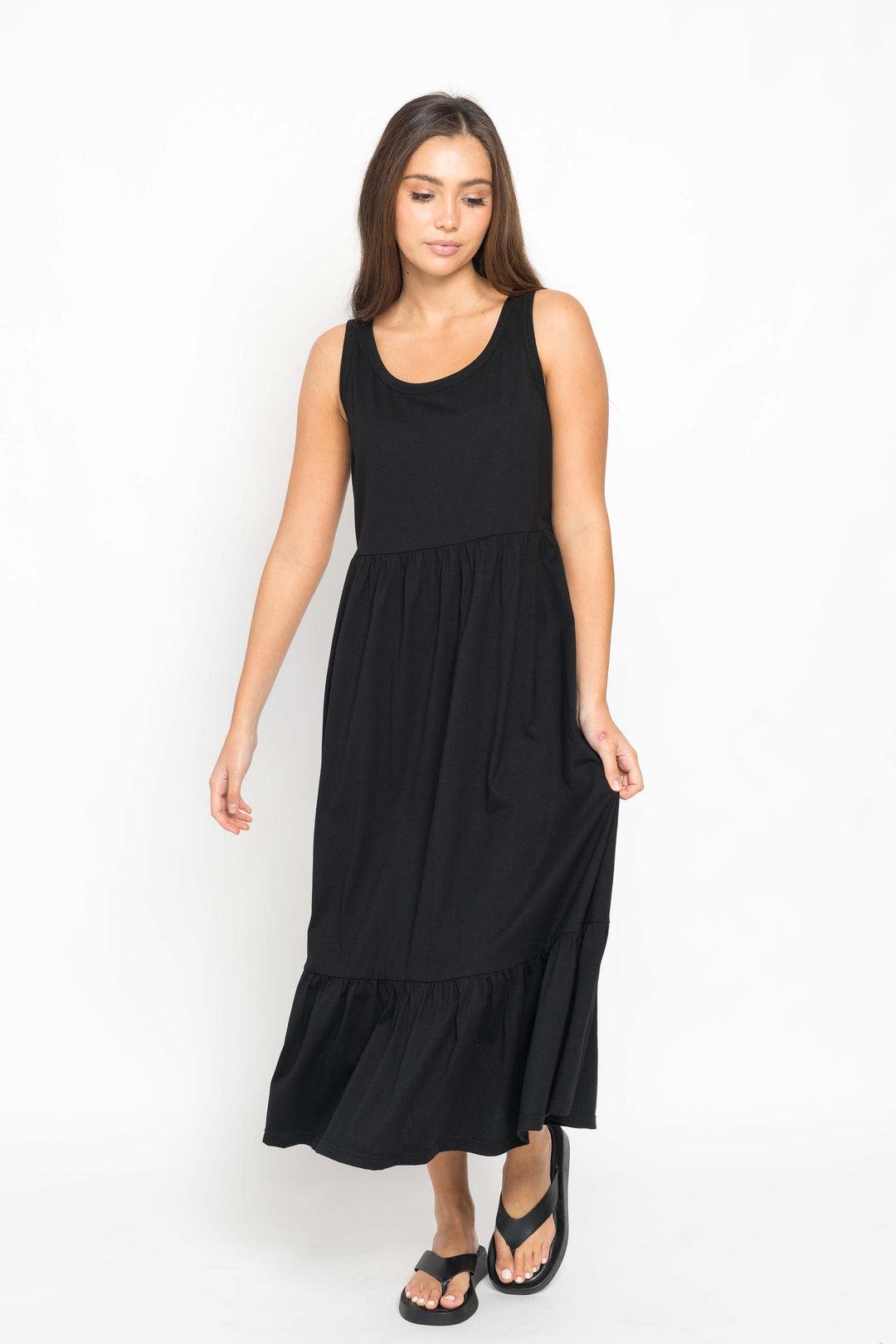 Tate Midi Dress - Black by Fox + Velvet - in XS | SWAACE