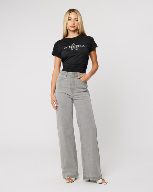 94 High & Wide Jeans - Crystal