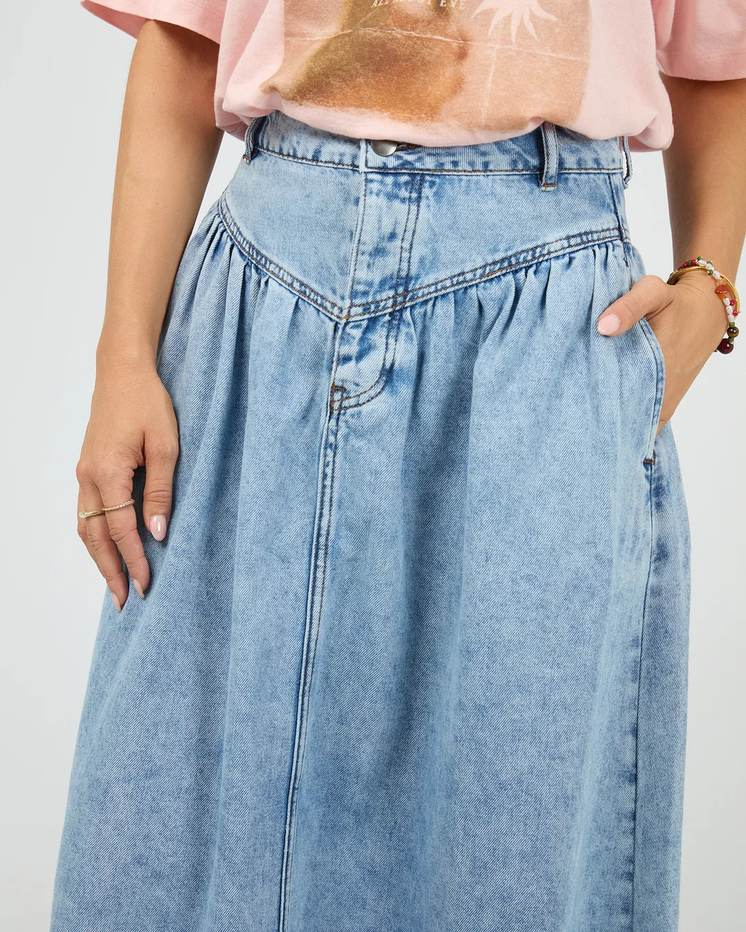 Arlo Maxi Skirt - Light Blue