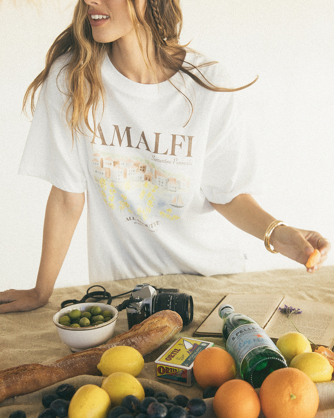 Amalfi Relaxed Tee - Vintage White