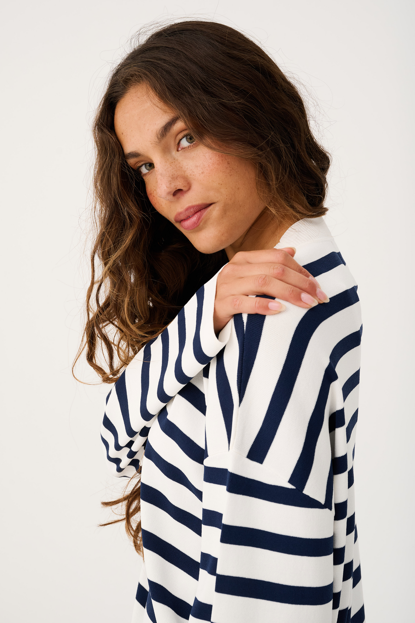Rae Knit Sweater - Navy Stripe
