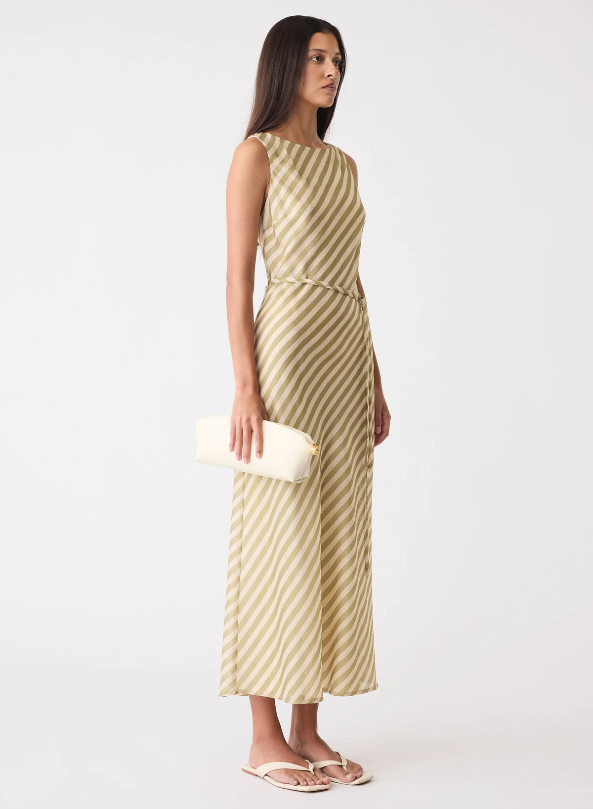 Sahara Maxi Dress - Sage Stripe