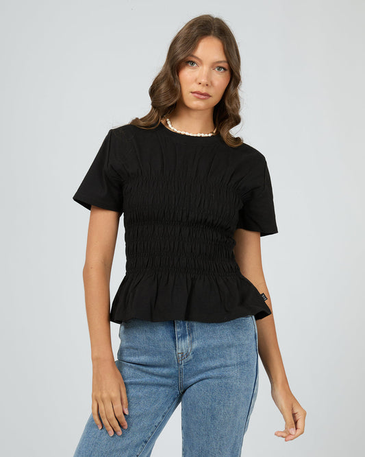 Lipa Rushed Top - Black