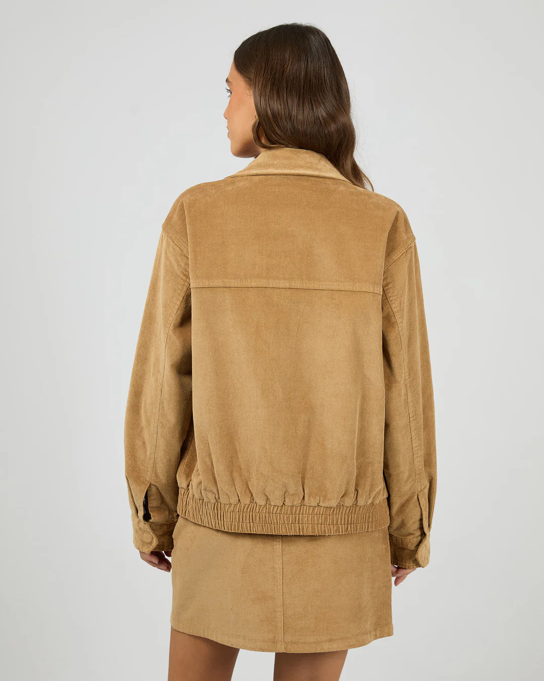 Bambi Cord Bomber Jacket - Tan