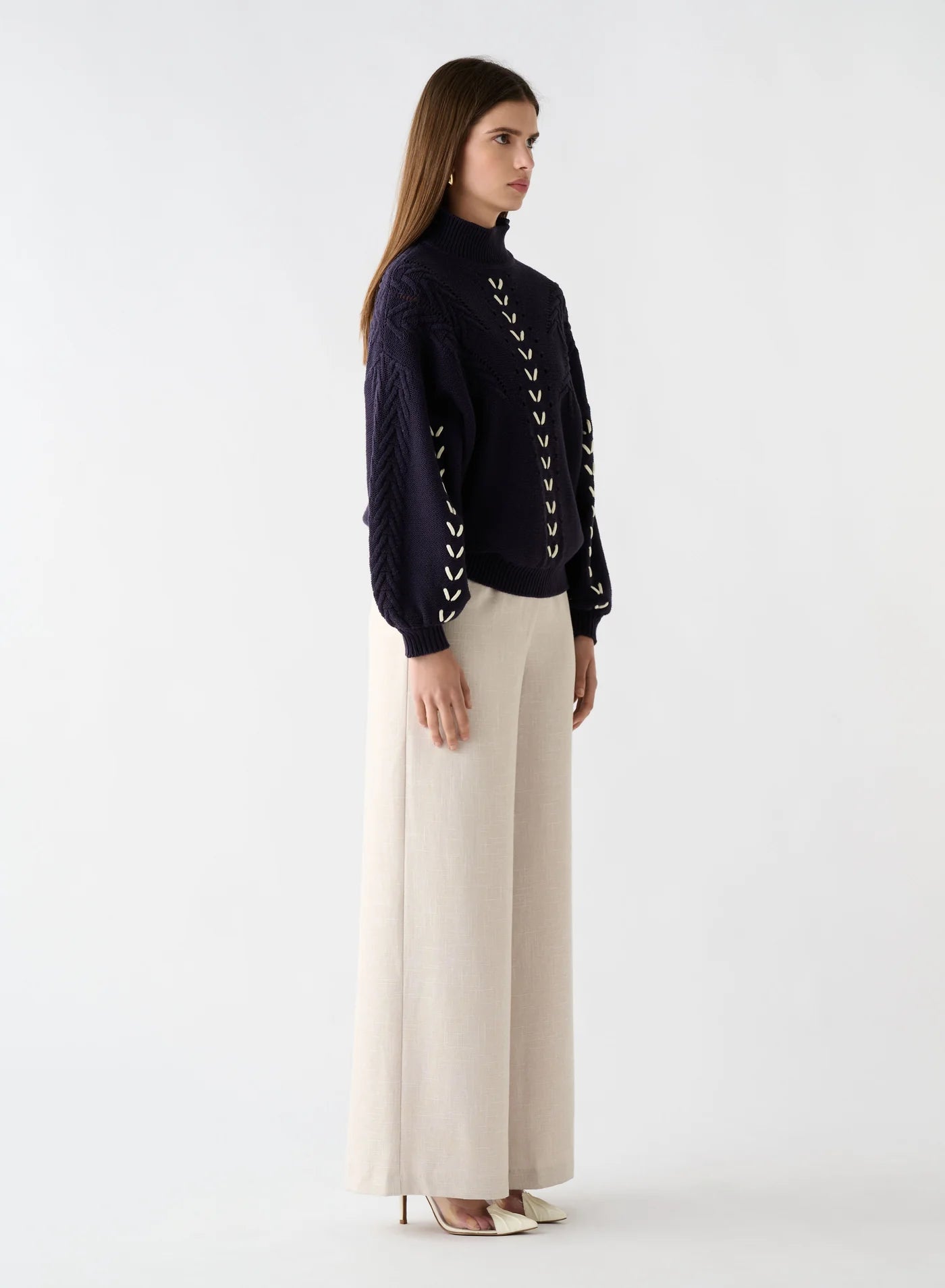 Jody Cable Knit Jumper - Indigo