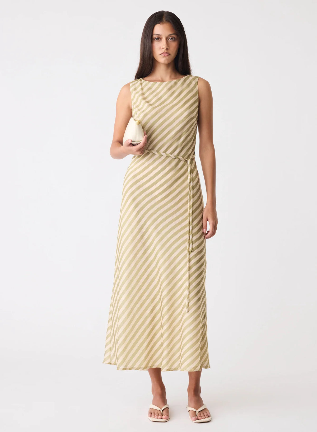 Sahara Maxi Dress - Sage Stripe