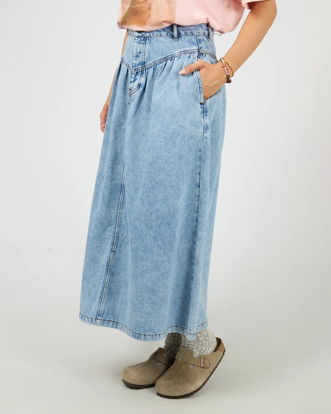 Arlo Maxi Skirt - Light Blue