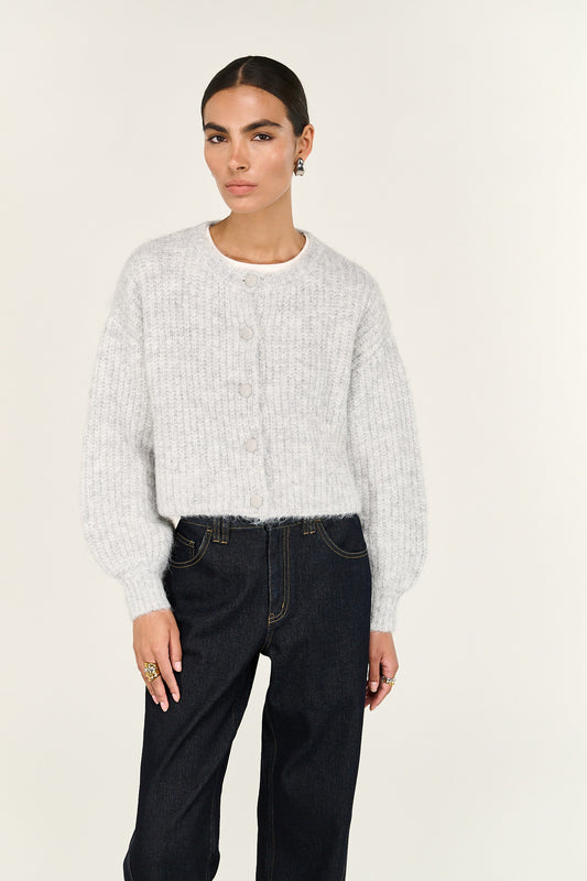 Oslo Cardigan - Grey Marle