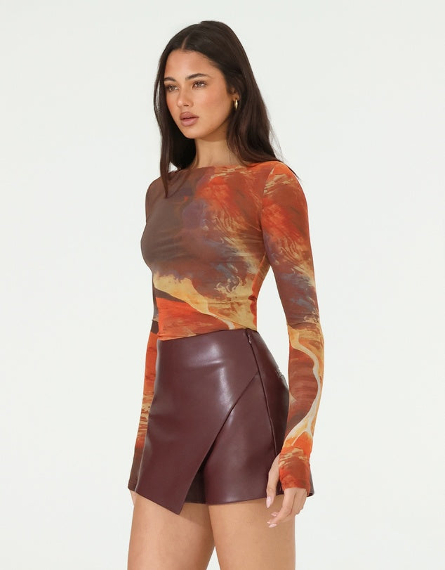 Ariane Long Sleeve Top - Sunset