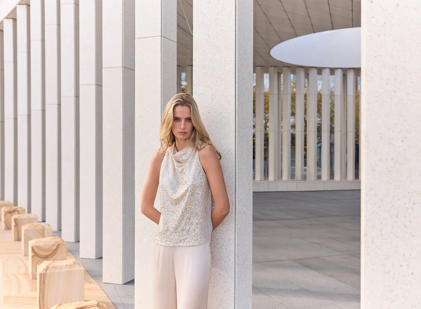 Lunar Top - Gold Sequin