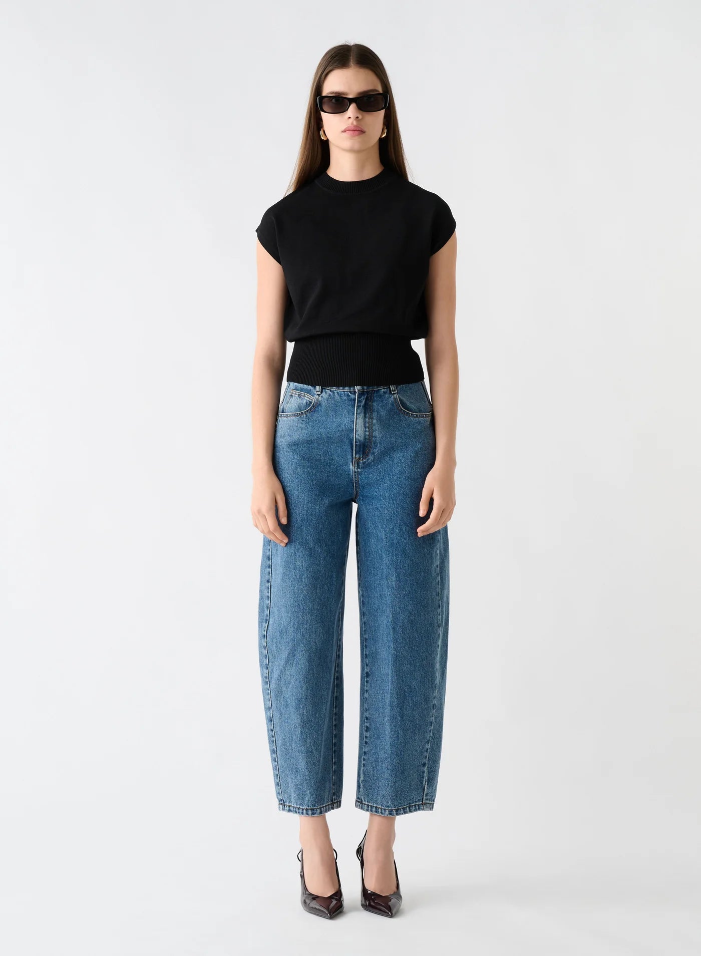 Element Mock Knit Top - Black