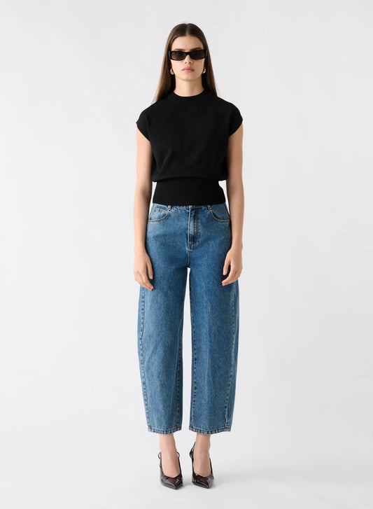 Element Mock Knit Top - Black