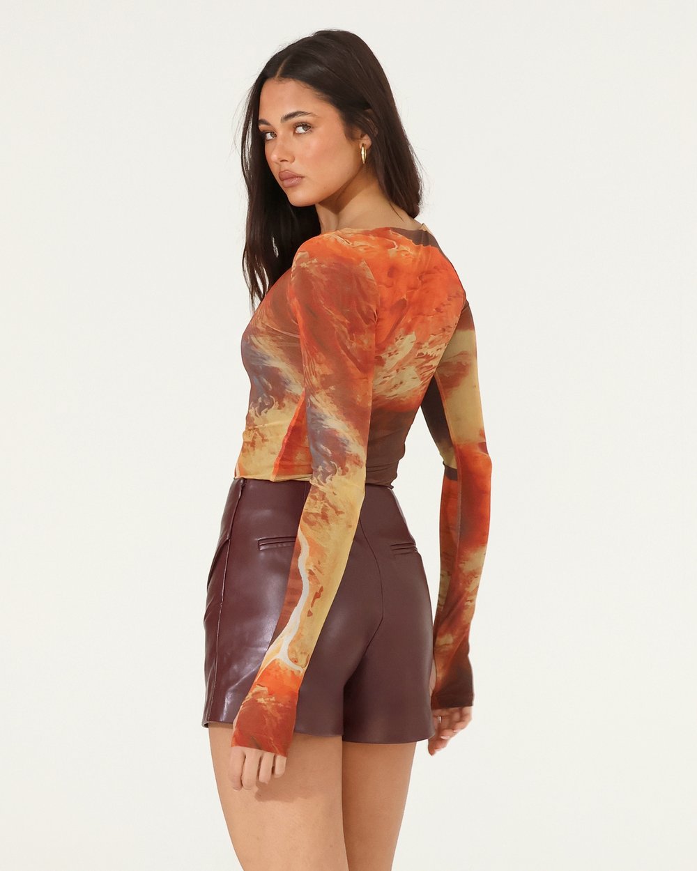 Ariane Long Sleeve Top - Sunset