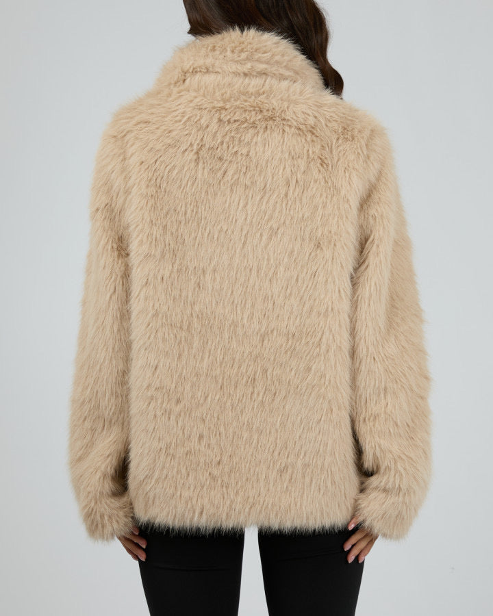 Angela Fur Coat - Beige