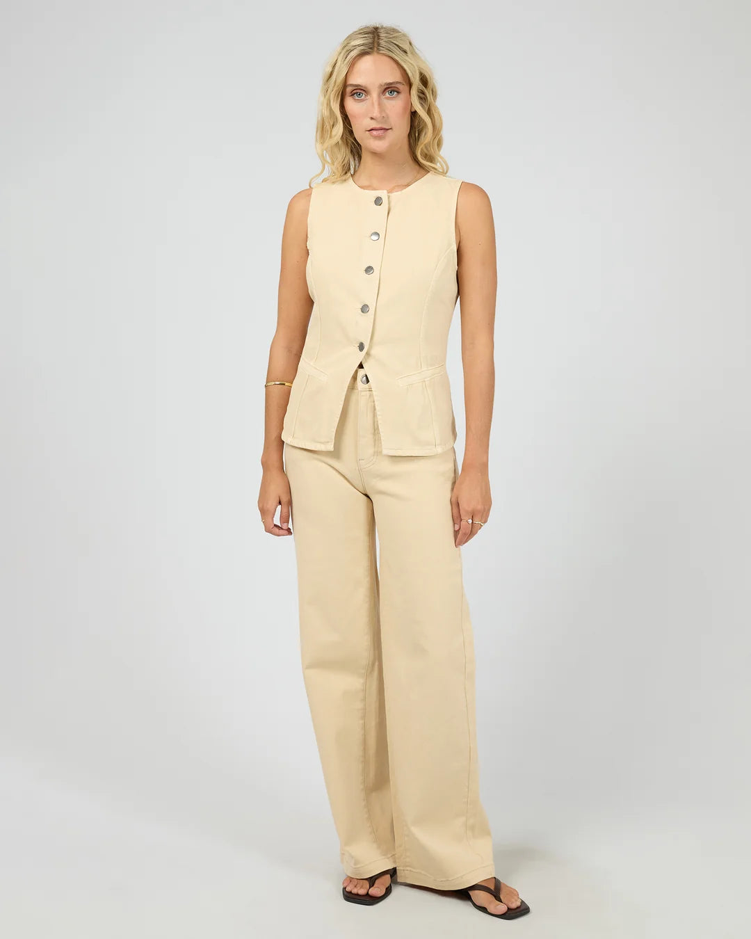 Lena Denim Vest - Butter
