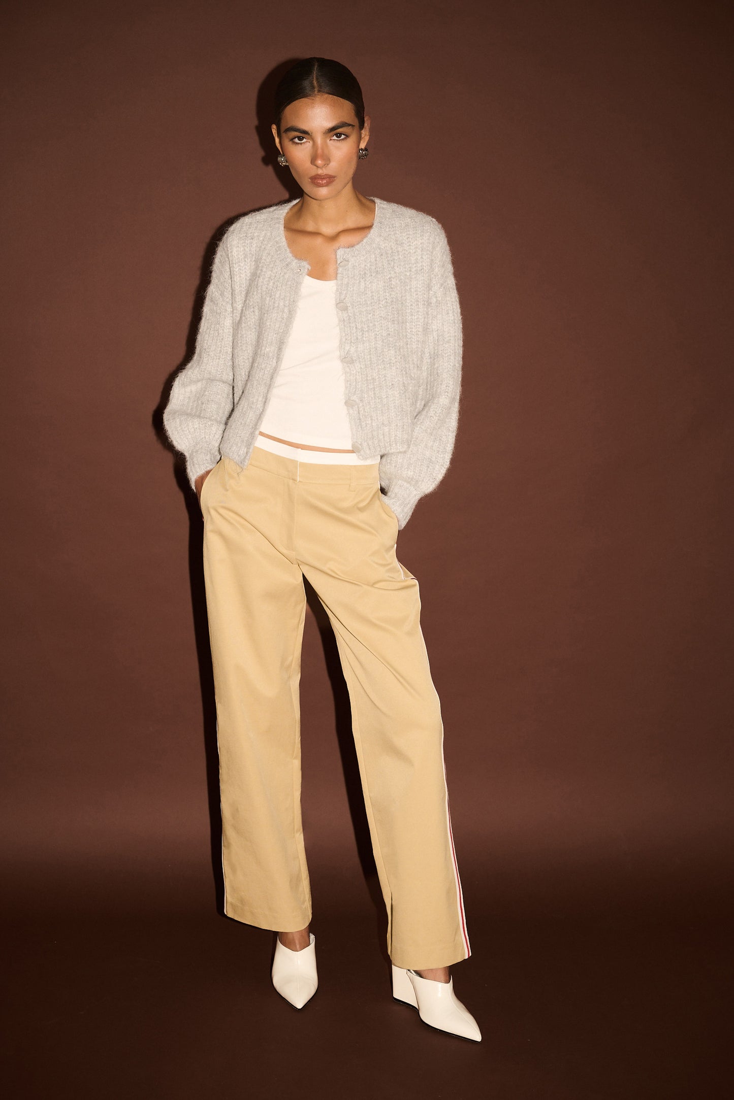 Oslo Cardigan - Grey Marle