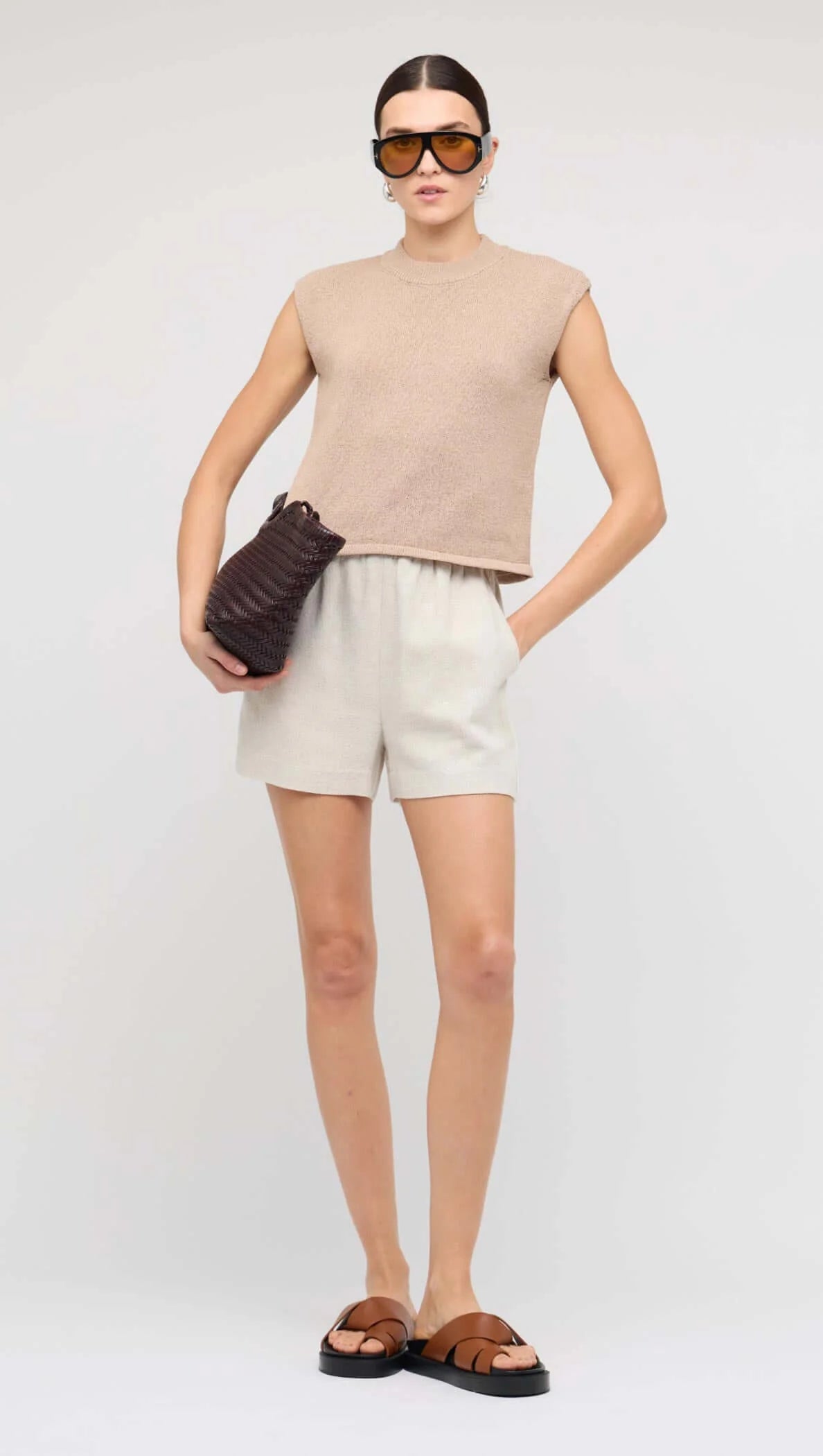 Dune Knit Tank - Latte
