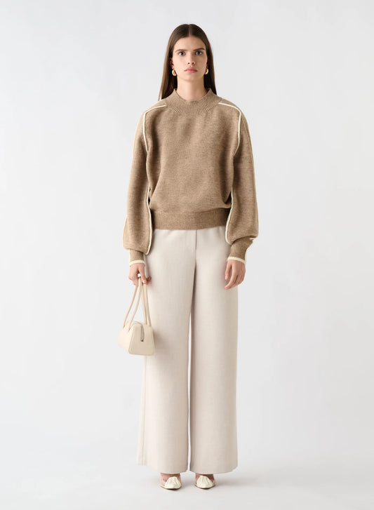 Getaway Sweater - Mocha/Ivory