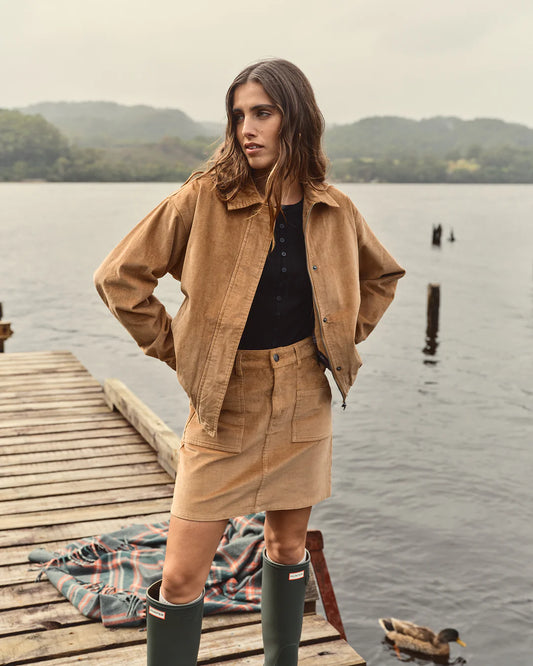 Bambi Cord Bomber Jacket - Tan