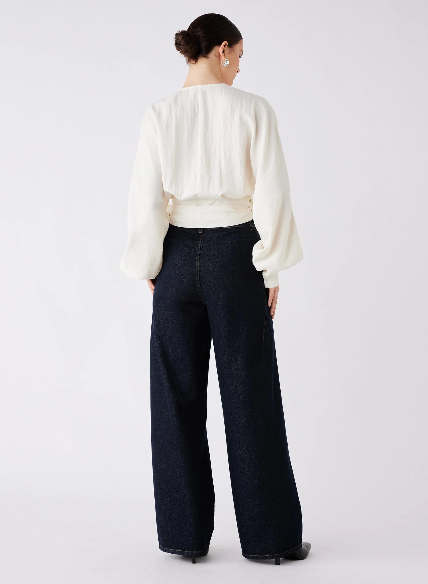 Hilton Tie Side Blouse - Ivory