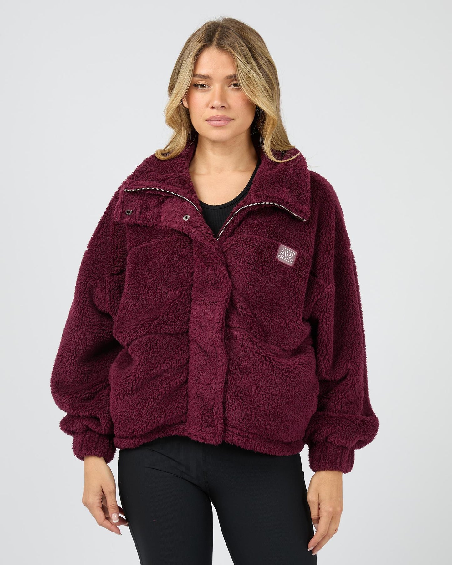 Cosy Club Teddy Jacket - Wine
