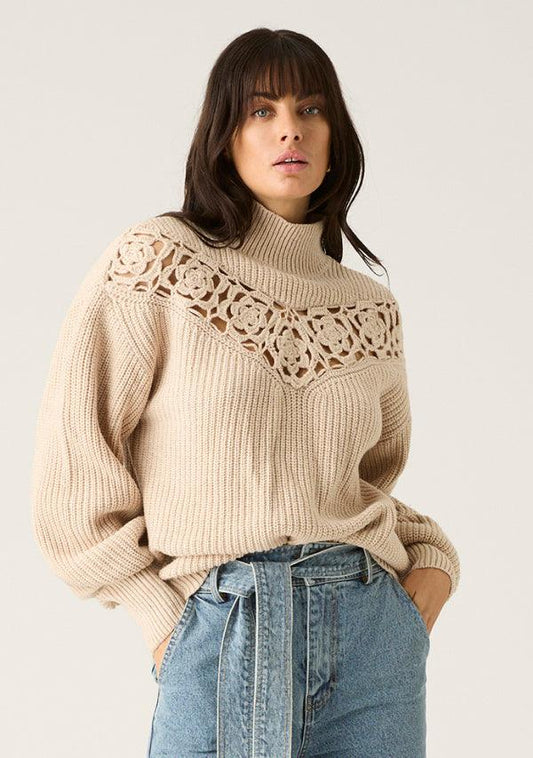 Piper Knit Jumper - Almond by MOS The Label - in XS | SWAACE