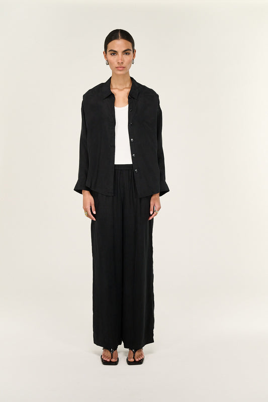 Sylvie Cupro Shirt - Black
