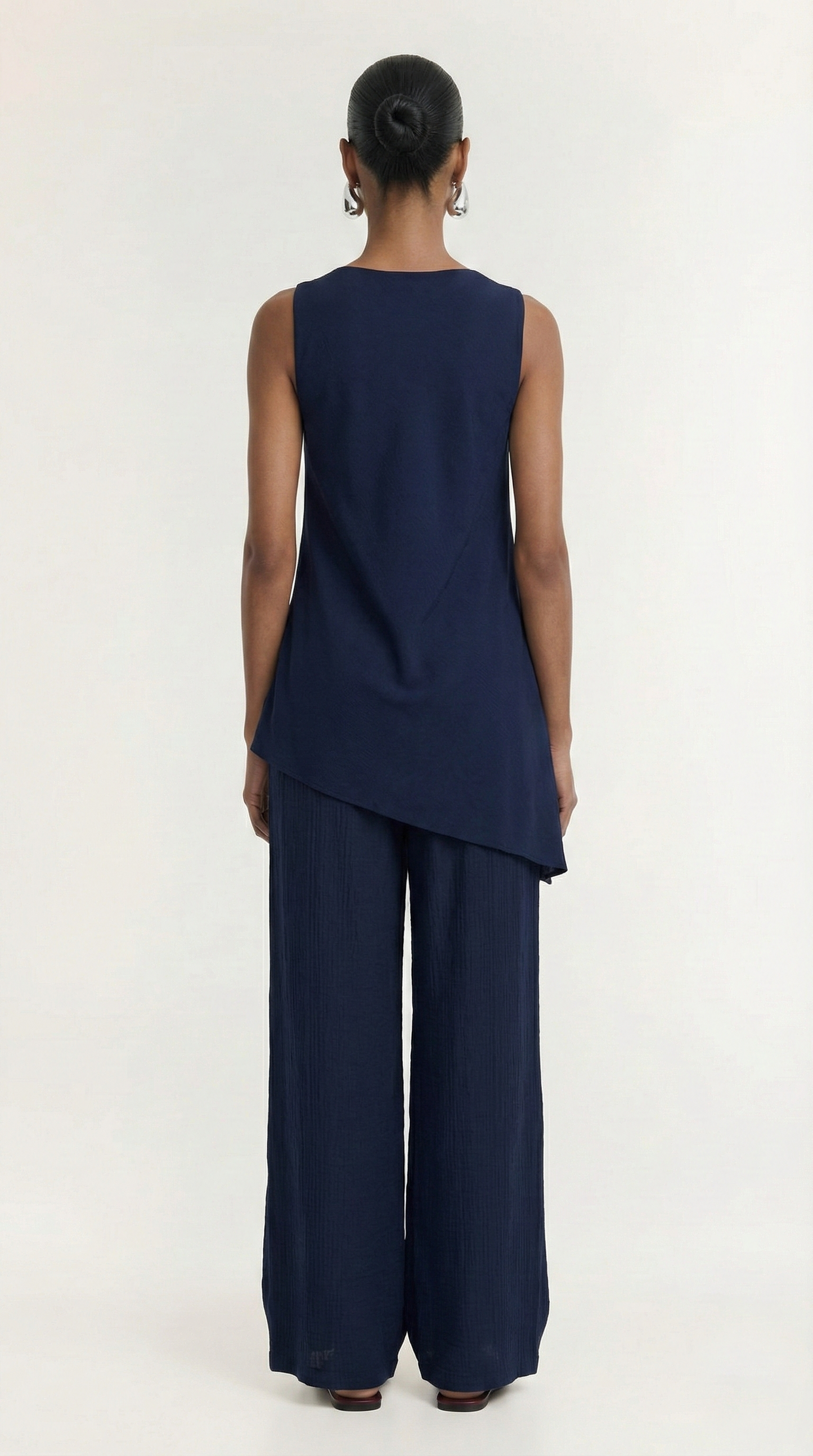 Helena Cowl Top - Navy