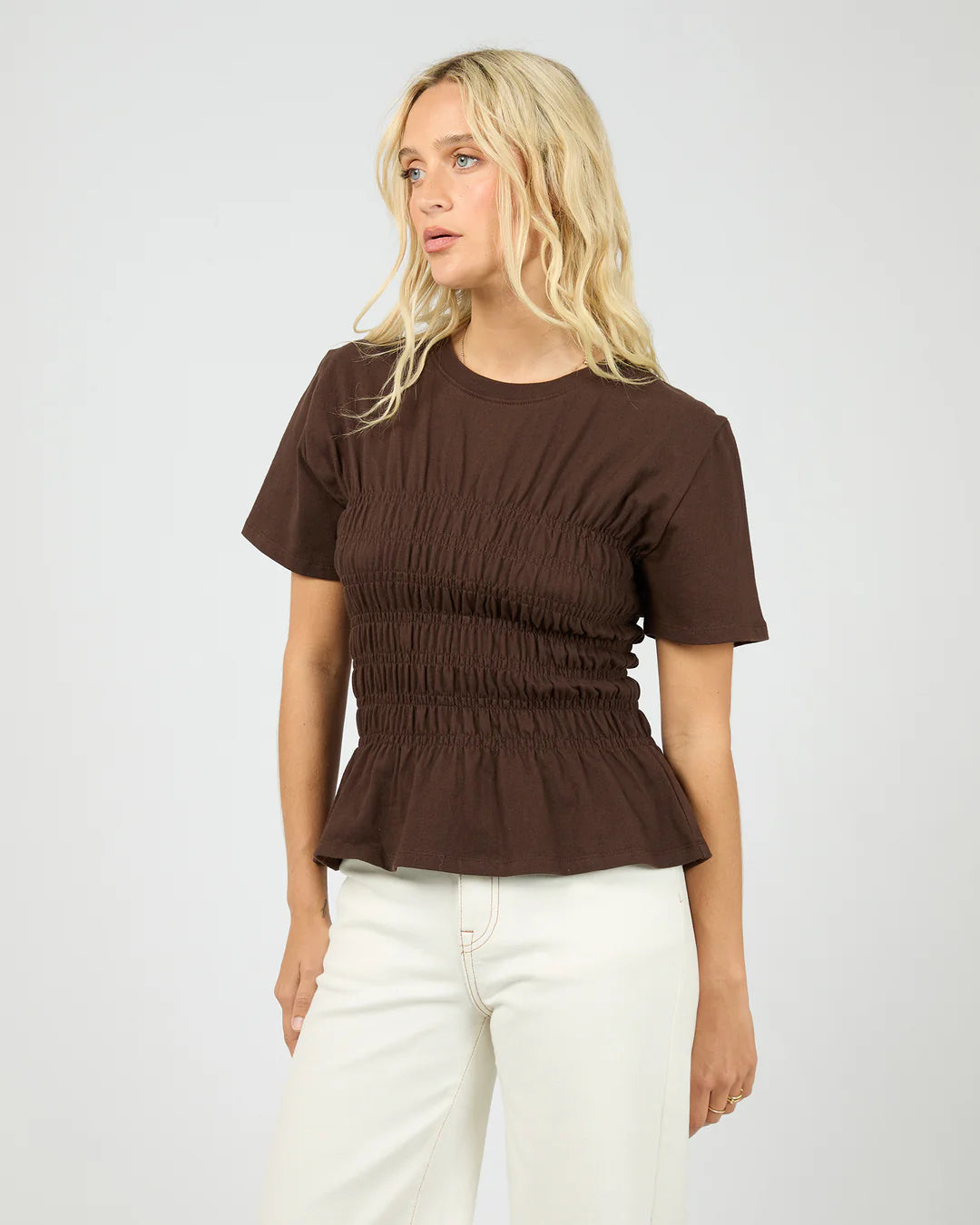 Lipa Rushed Top - Brown