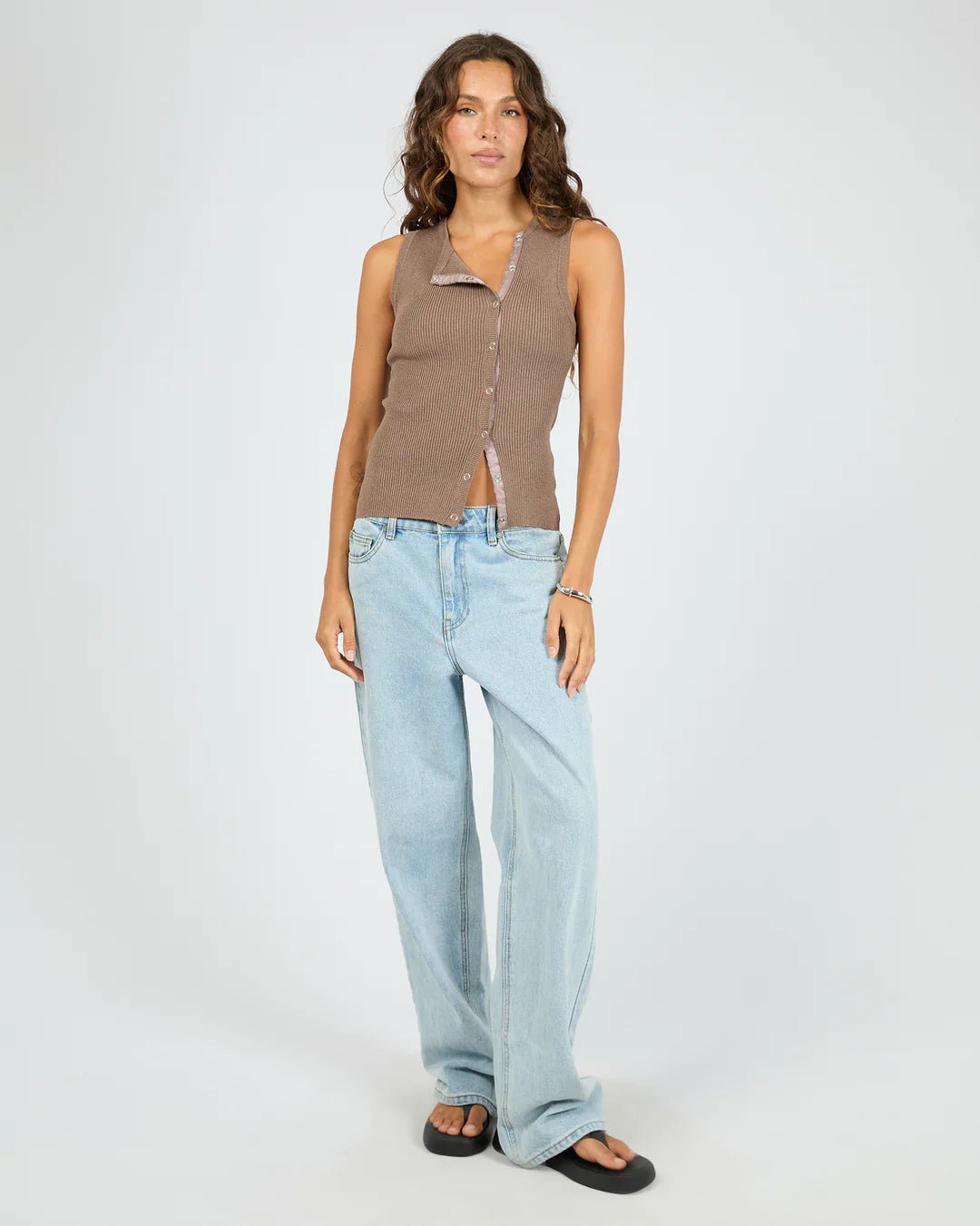 Marleigh Knit Tank - Brown