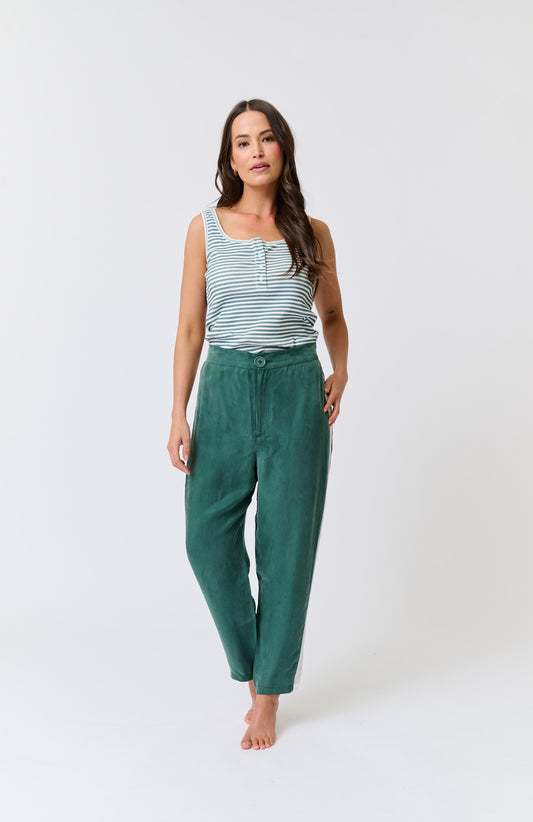 Calista Tank - Jade Stripe